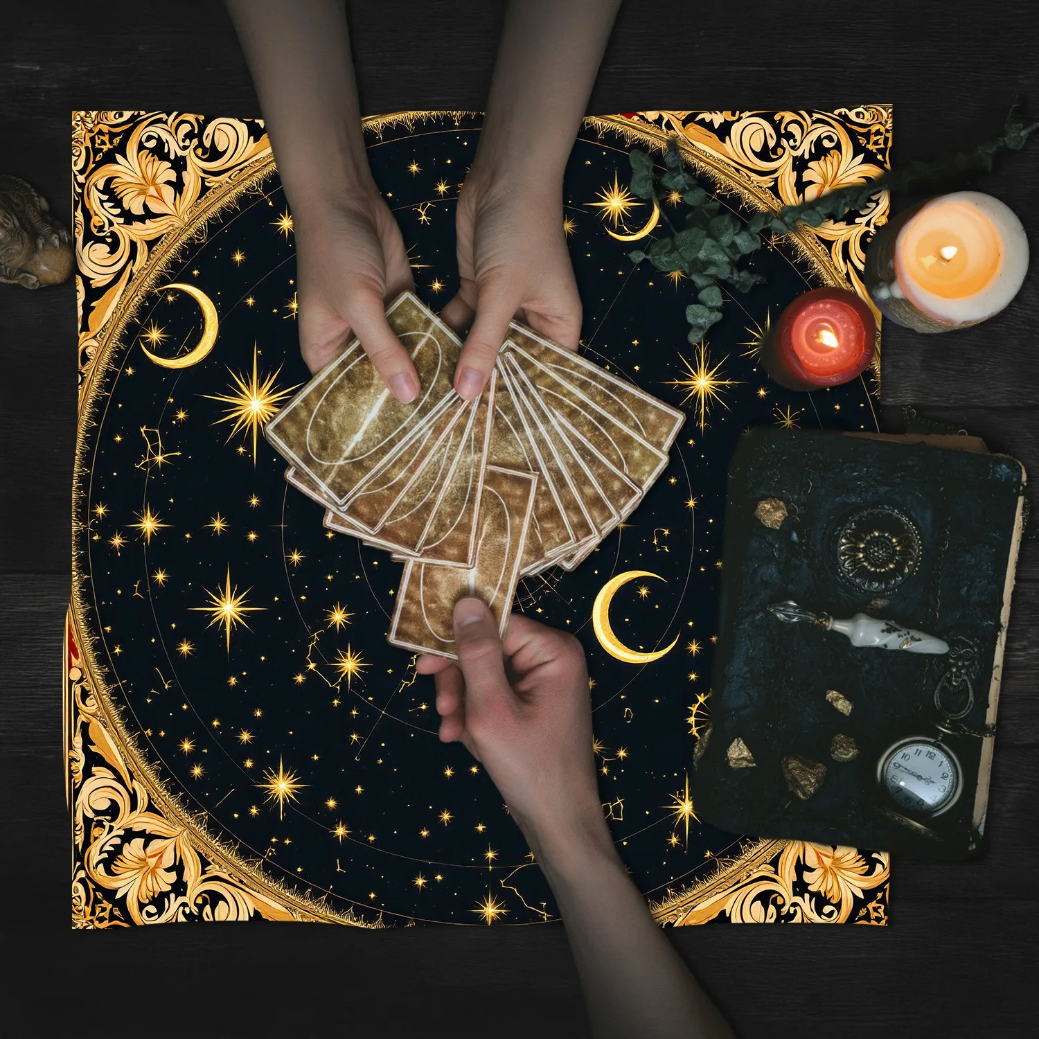 Céus Sagrados: Toalha Celestial de Altar/ Tarot e Divinação - Imagem 3